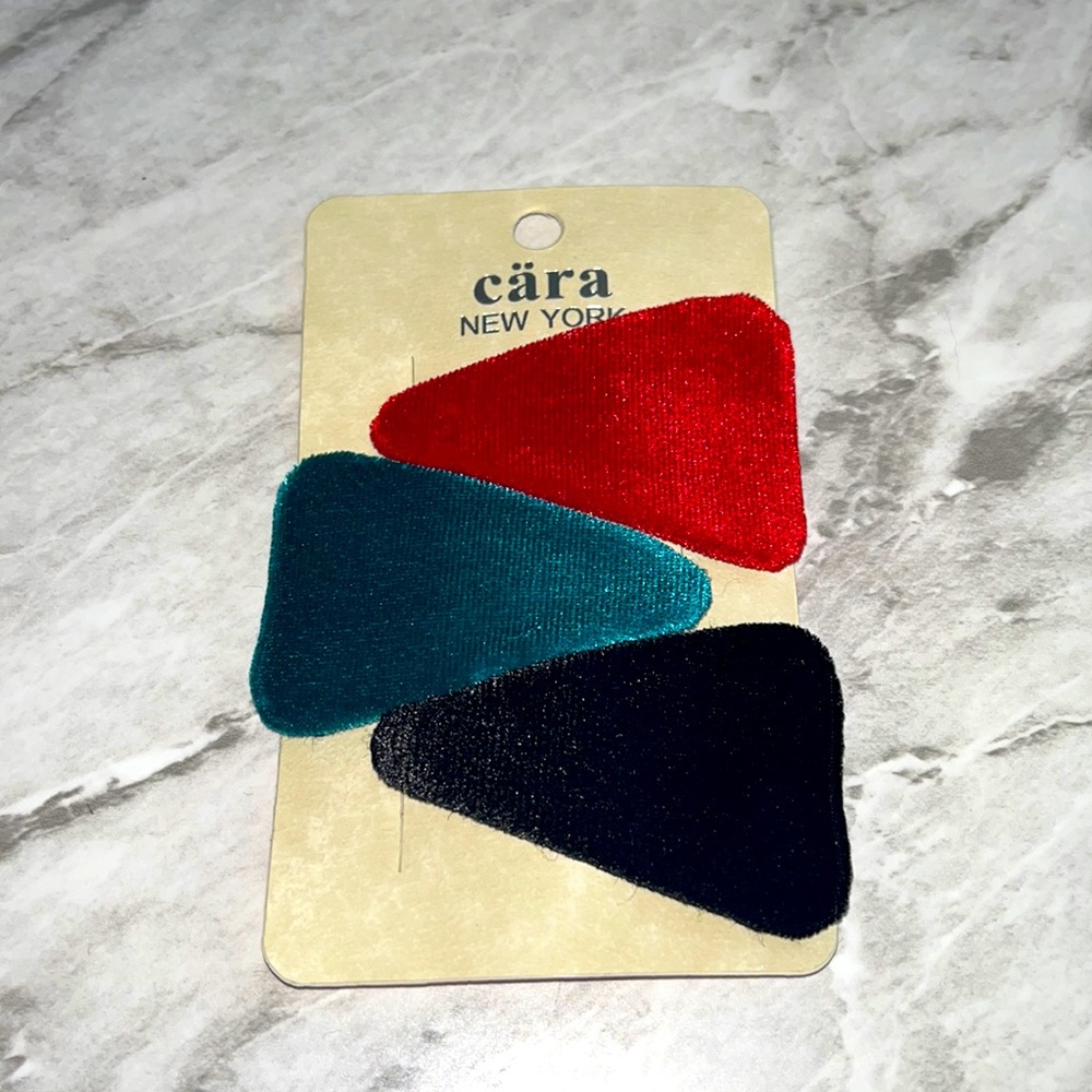 NEW Cara New York velvet hair clips
